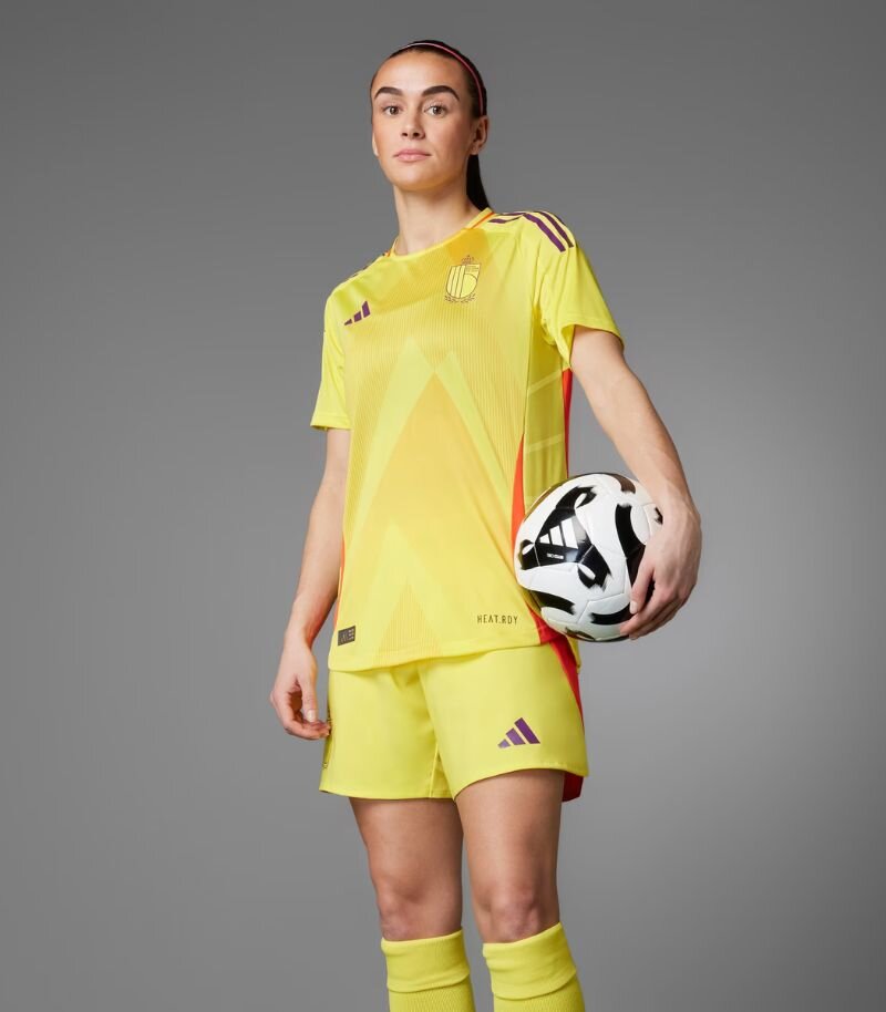 belgium adidas away kit 2025 in yellow